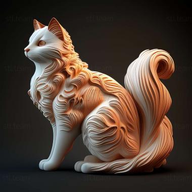 3D model Turkish Van cat (STL)